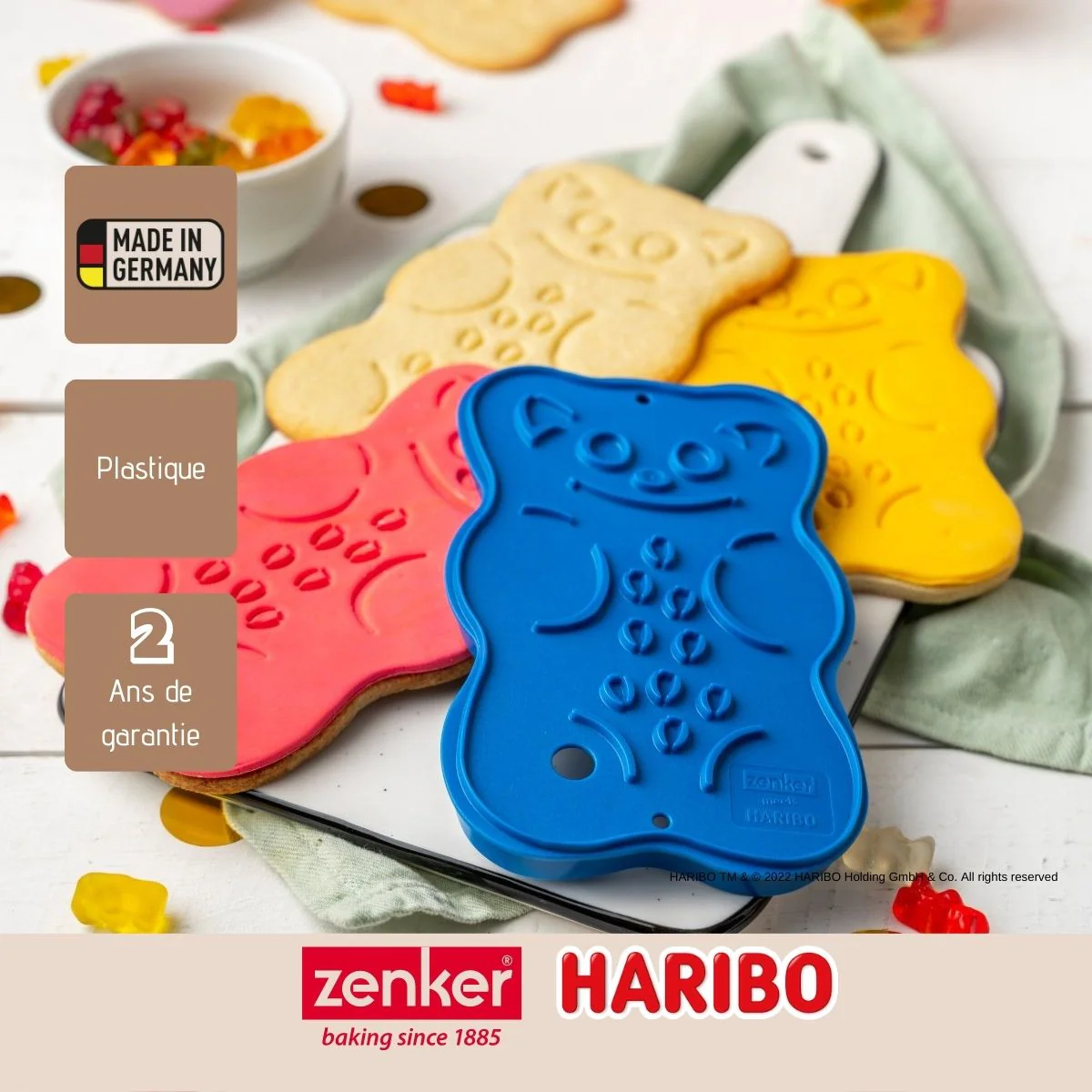 Emporte-pièce biscuits 2 en 1 en plastique Zenker Haribo - Image 4