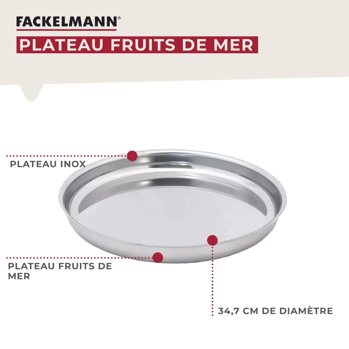 Ensemble de support et plateau pour fruits de mer Fackelmann Spécialités Culinaires - Image 2