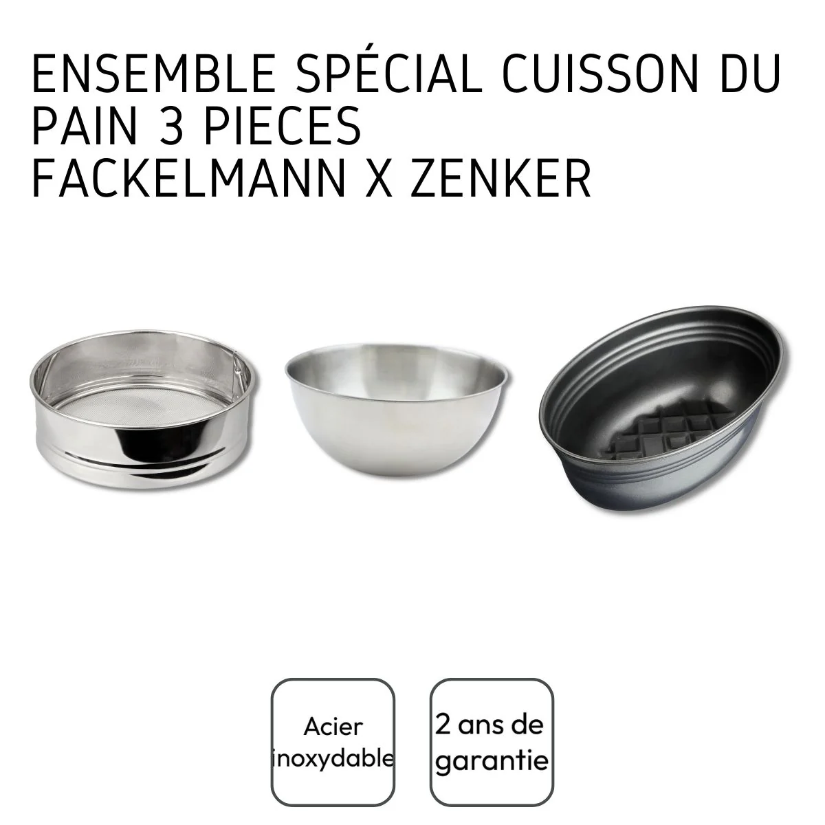 Ensemble 3 ustensiles spécial cuisson du pain Zenker x Fackelmann - Image 4