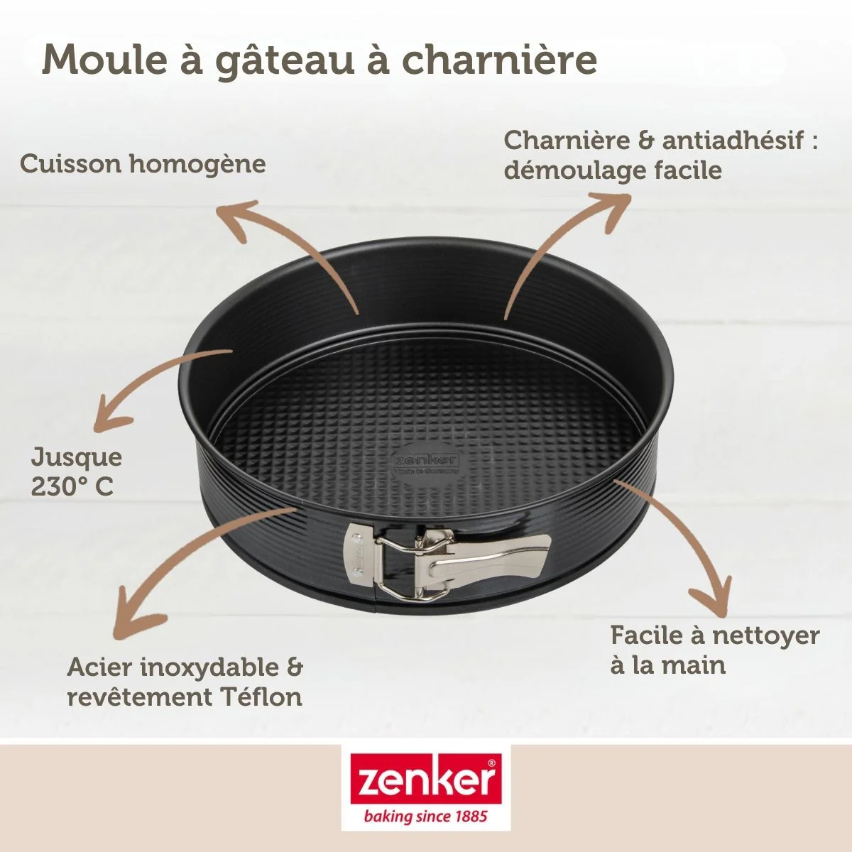 Set de 4 ustensiles de pâtisserie moule à gâteaux 2 bols et spatule Black metallic Black mettallic Zenker  Black mettallic - Image 5