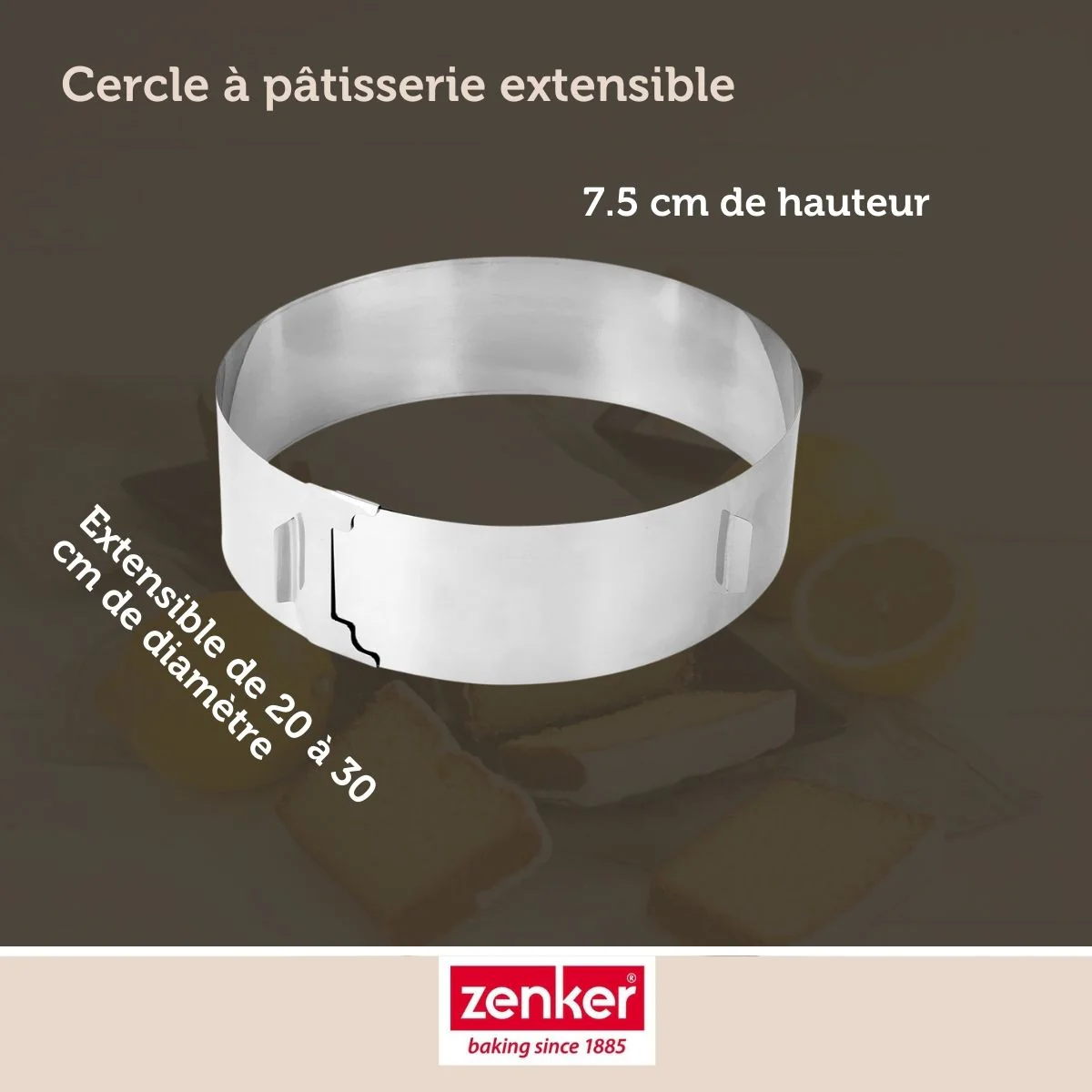 Lot de 2 cercles à pâtisserie 15/30 cm en inox Zenker Smart Pastry - Image 6
