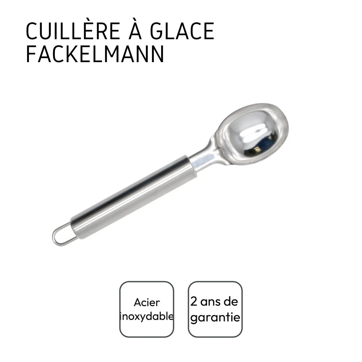 Set de 2 cuillères à glace inox Fackelmann Elemental - Image 4