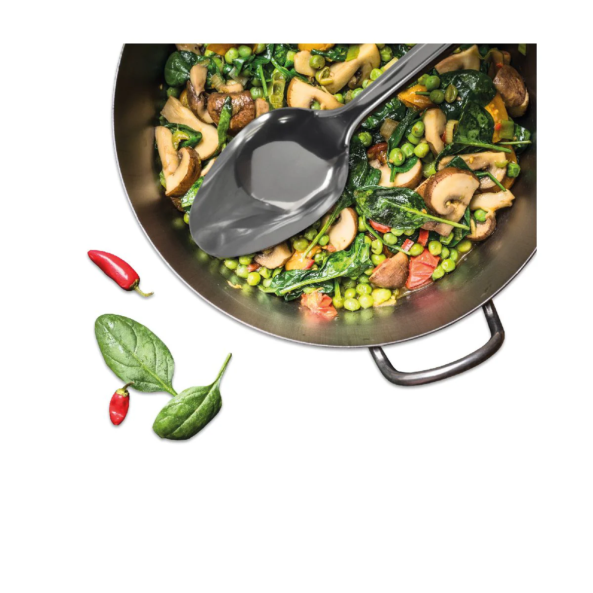 Set de 2 ustensiles de cuisine cuillère de service et cuillère de cuisine Fackelmann Elemental - Image 2