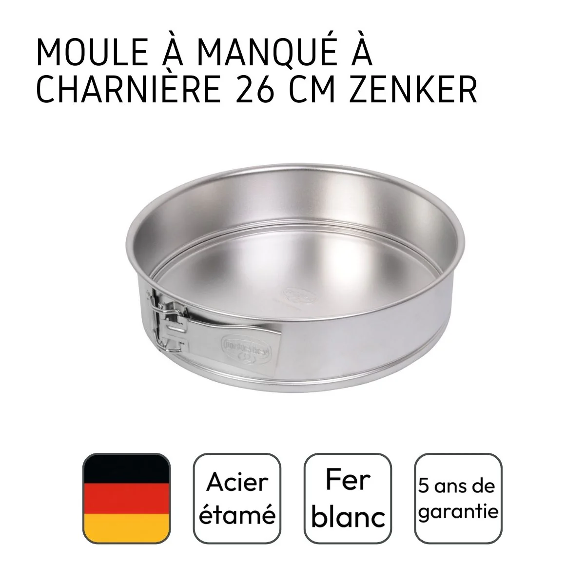 Lot de 2 moules à manqué 26/26 cm en fer Dr oetker Classics - Image 4