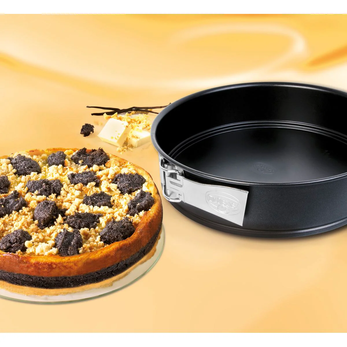 Lot de 2 moules à manqué 28/28 cm en acier Dr oetker Tradition - Image 5