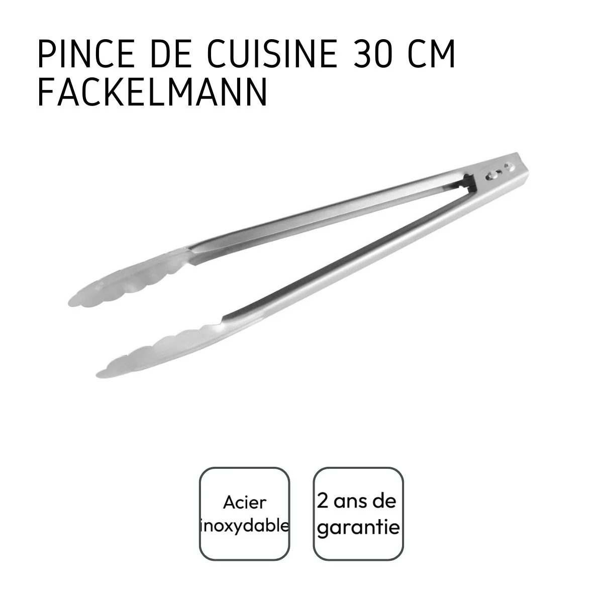 Ensemble de 2 Pinces multifonction inox 30 cm Fackelmann - Image 5