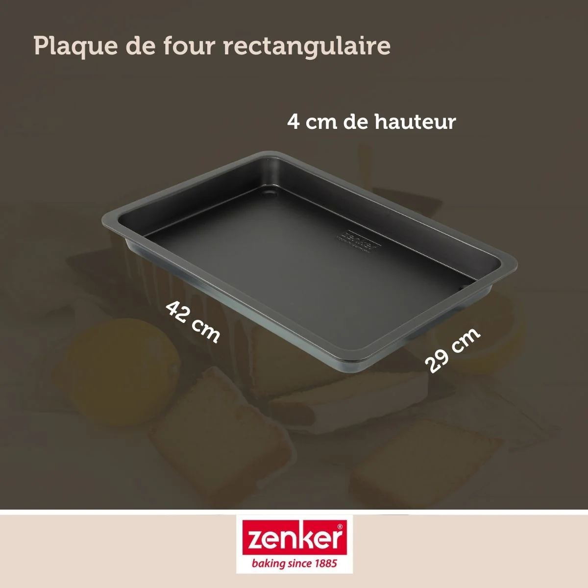 Ensemble de 2 Plaques de four rectangulaire 42 x 29 cm Zenker Black Metallic - Image 4