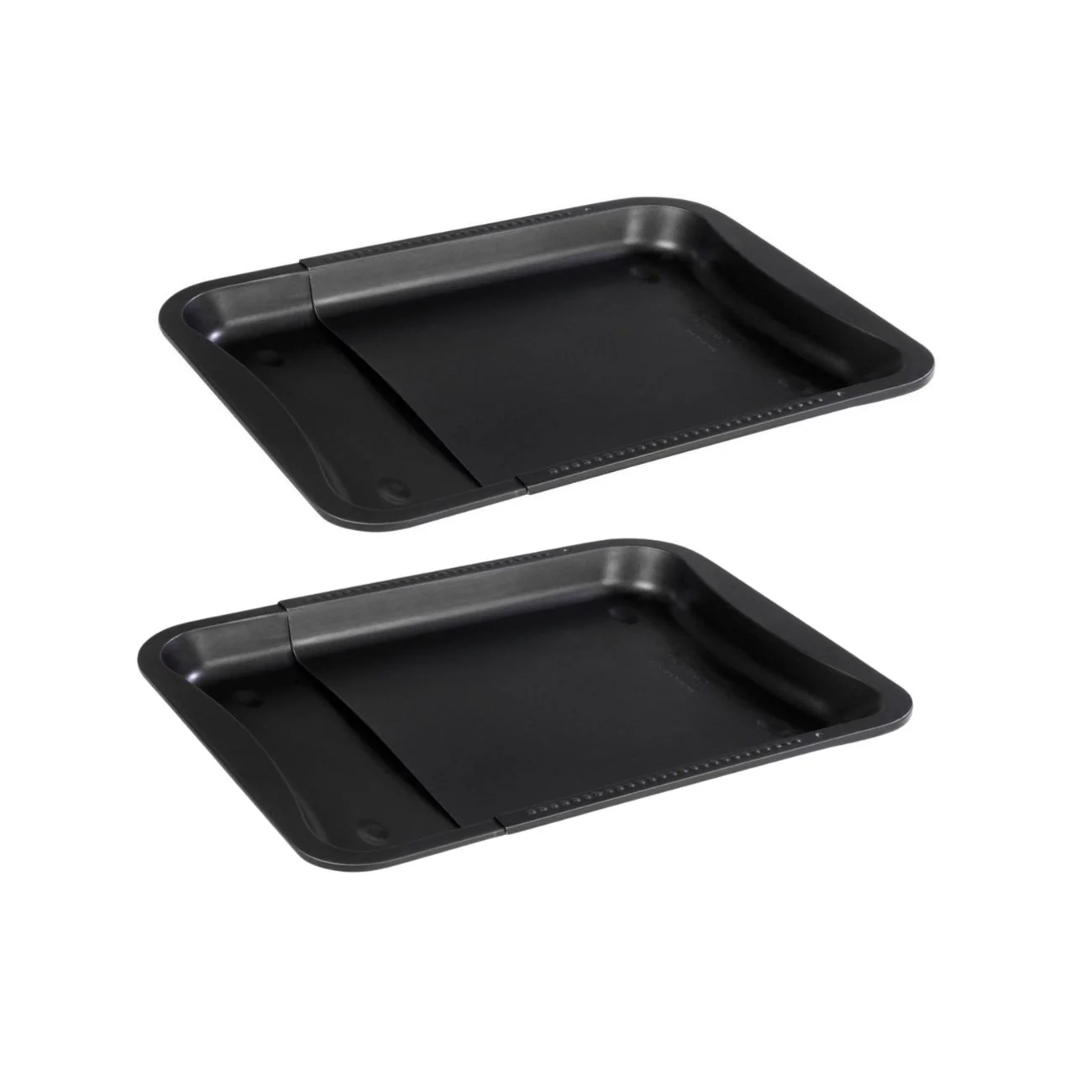 Lot de 2 moules à gâteaux 35-52/32/3 cm en acier Black mettallic Black mettallic Zenker  Black mettallic