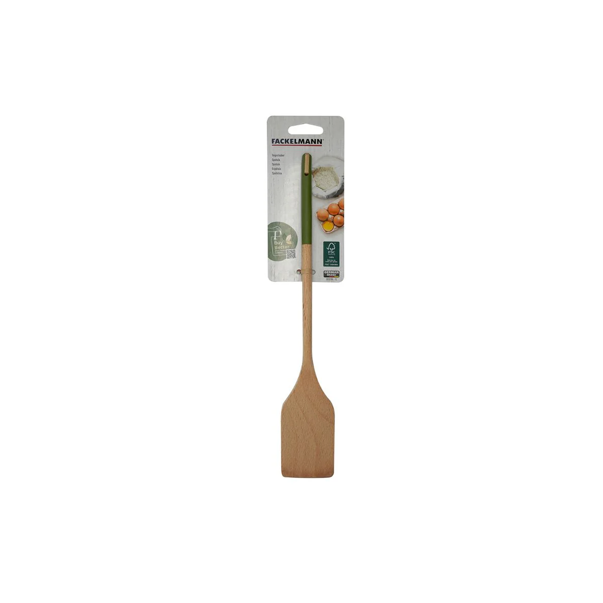 Set de 2 ustensiles de cuisine spatule en bois et spatule Fackelmann Boisselerie - Image 4