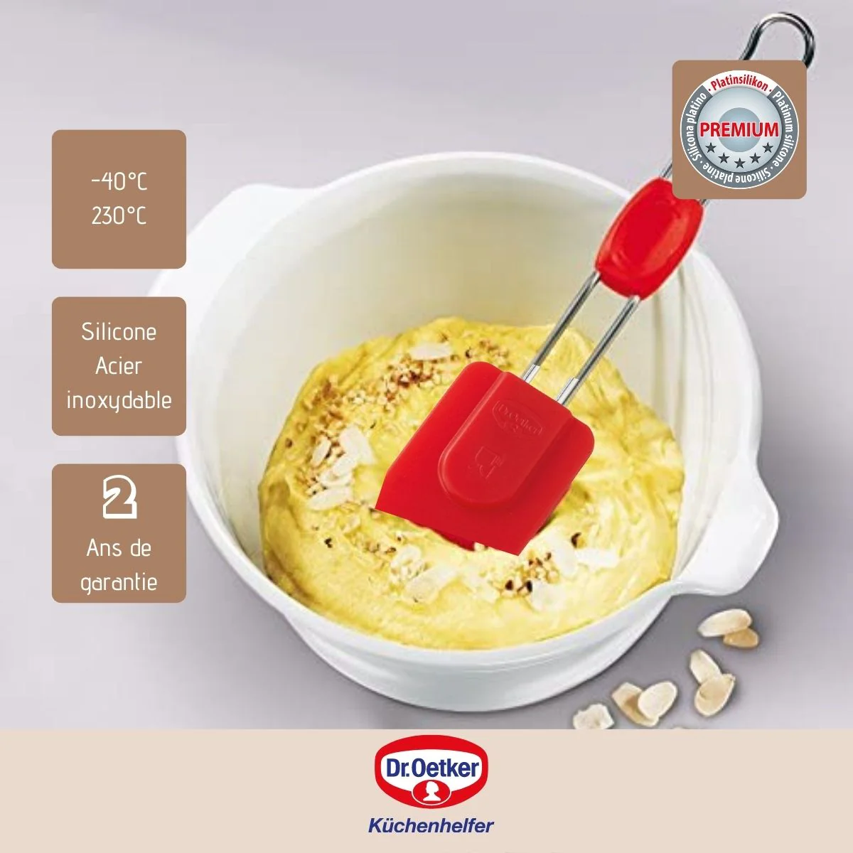Set de 2 ustensiles de pâtisserie spatule silicone Dr Oetker Flexxibel Love - Image 4