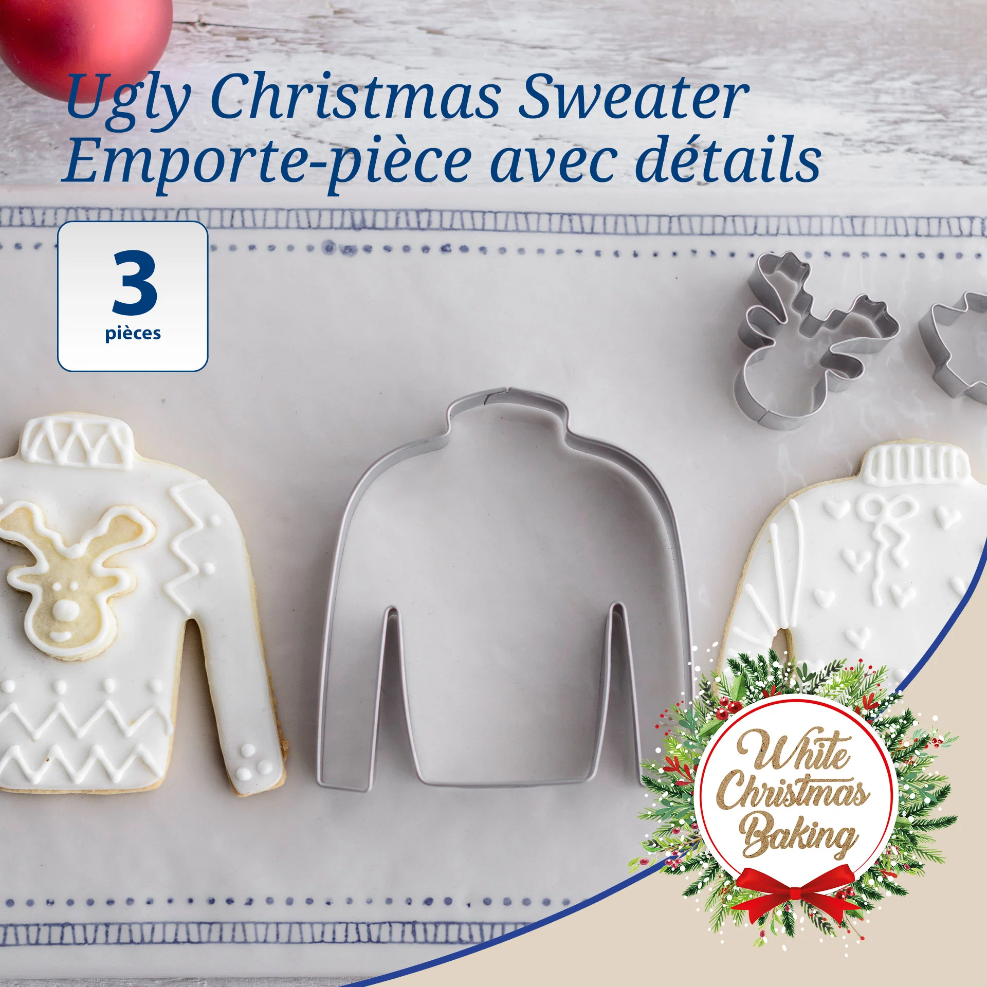 Ensemble de 3 emporte-pièces "Pull de Noël" Dr.Oetker Baker Edition - Image 3