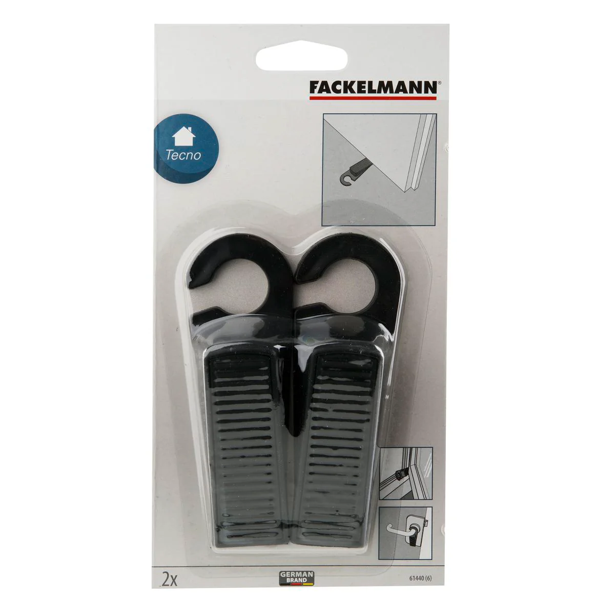 Butoir de porte mural en plastique Lot de 2, 10 cm stop porte idéal pour protéger vos murs Fackelmann Tecno - Image 4