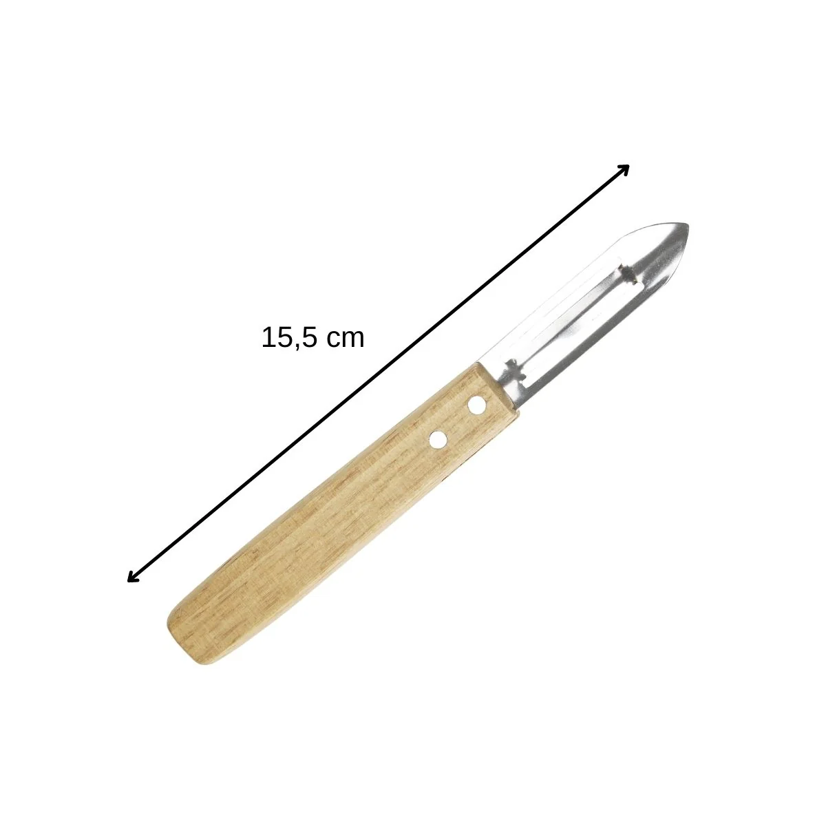 Set de 4 éplucheurs en inox et bois Nirosta Country - Image 3