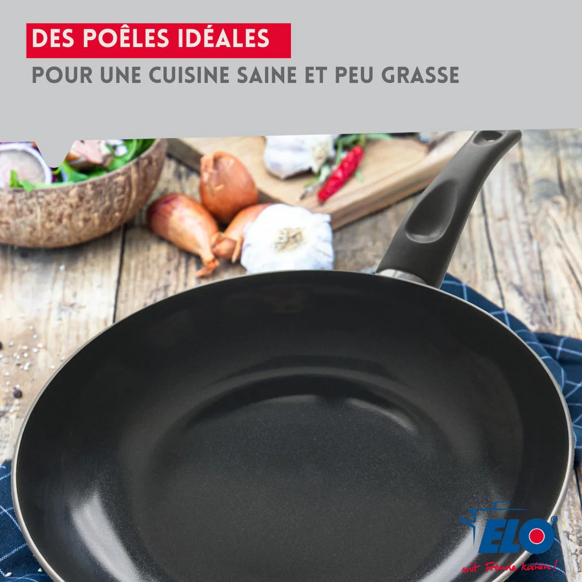 Ensemble de 4 Poêles de cuisson 20, 24, 28 et 32 cm et 3 faitouts 12, 16 et 20 cm Elo Prima Brillant - Image 6
