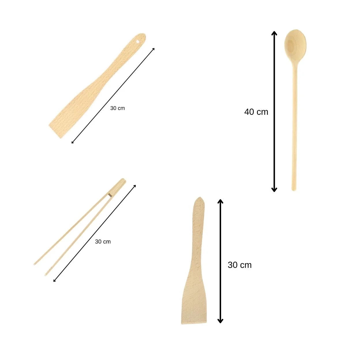 Ensemble de 4 ustensiles de cuisine Fackelmann Boisselerie - Image 3