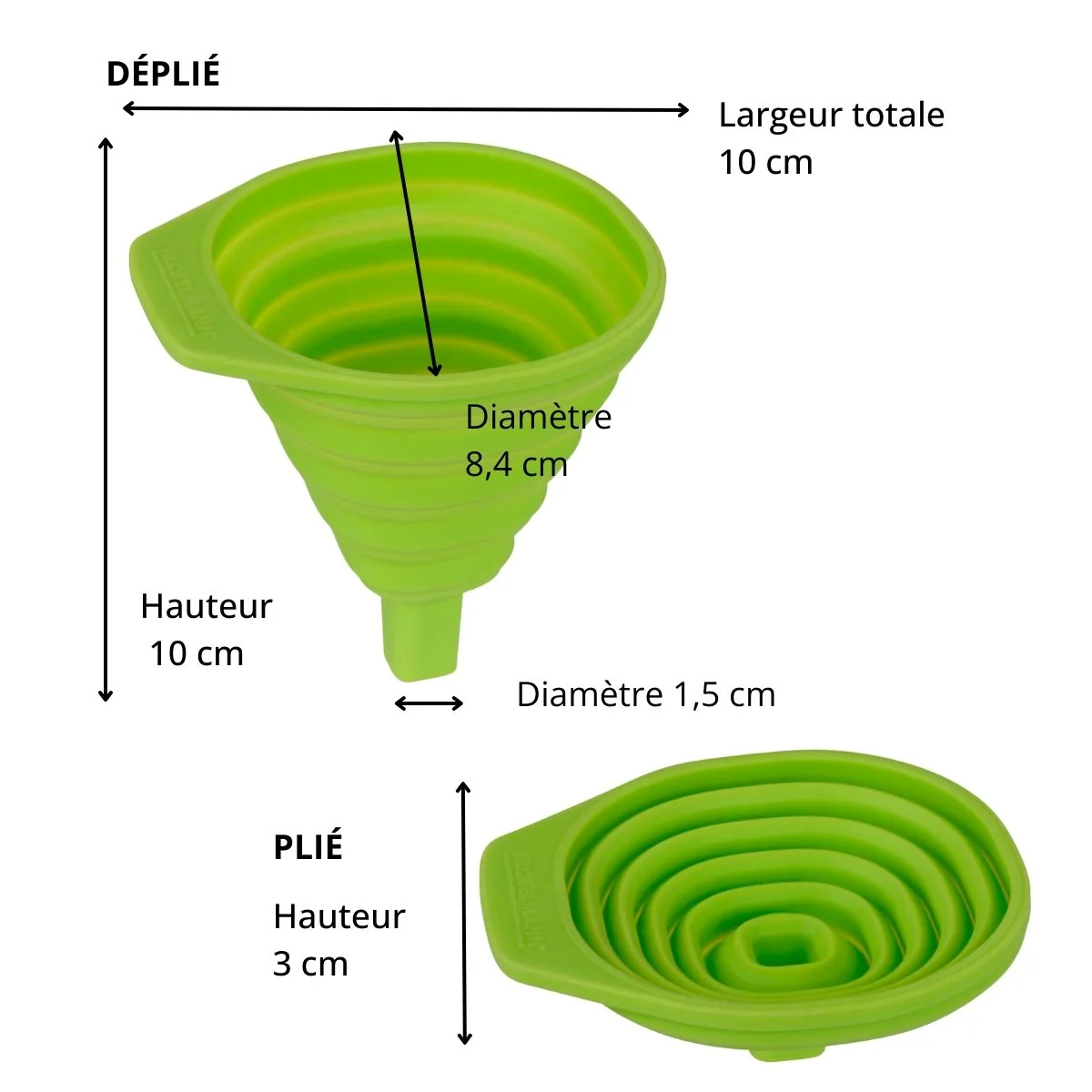 Entonnoir pliable diamètre 8,5 cm Fackelmann Basic - Image 3