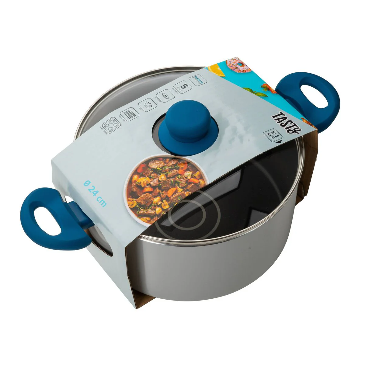 Faitout avec dosage d'huile et couvercle 24 cm Tasty Casserole - Image 11