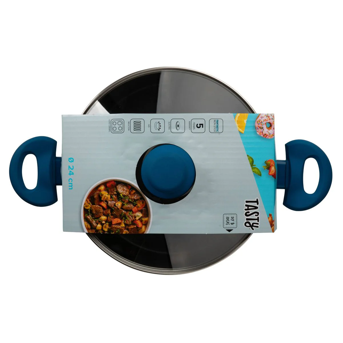 Faitout avec dosage d'huile et couvercle 24 cm Tasty Casserole - Image 9