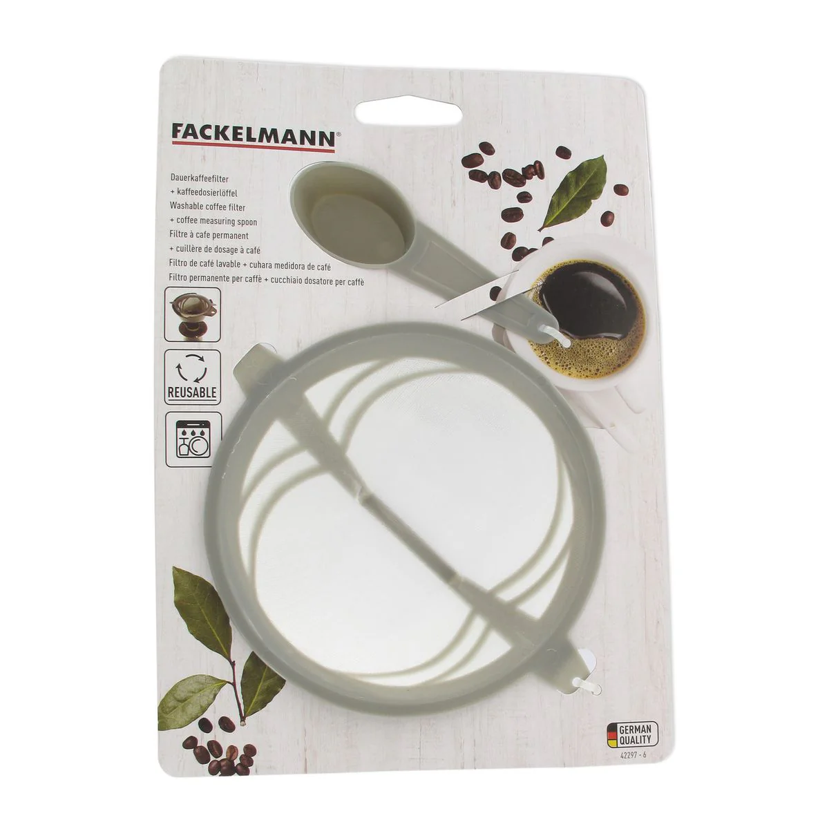 Filtre à café réemployable T4 avec cuillère doseur Fackelmann - Image 5
