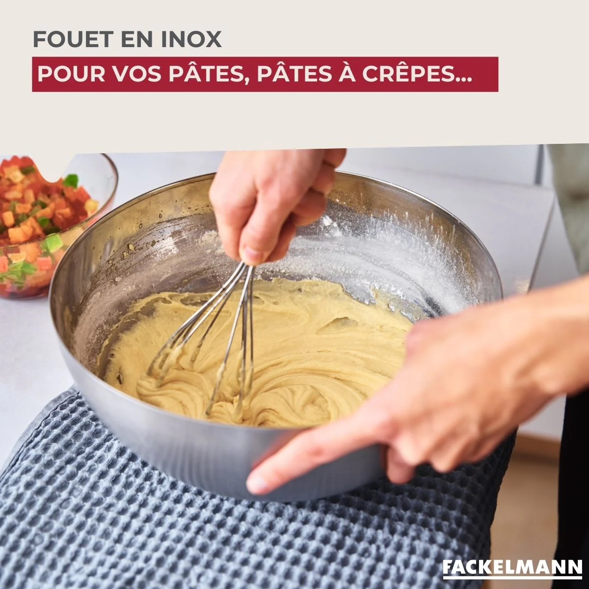Fouet de cuisine et pâtisserie en inox 26 cm Fackelmann - Image 4