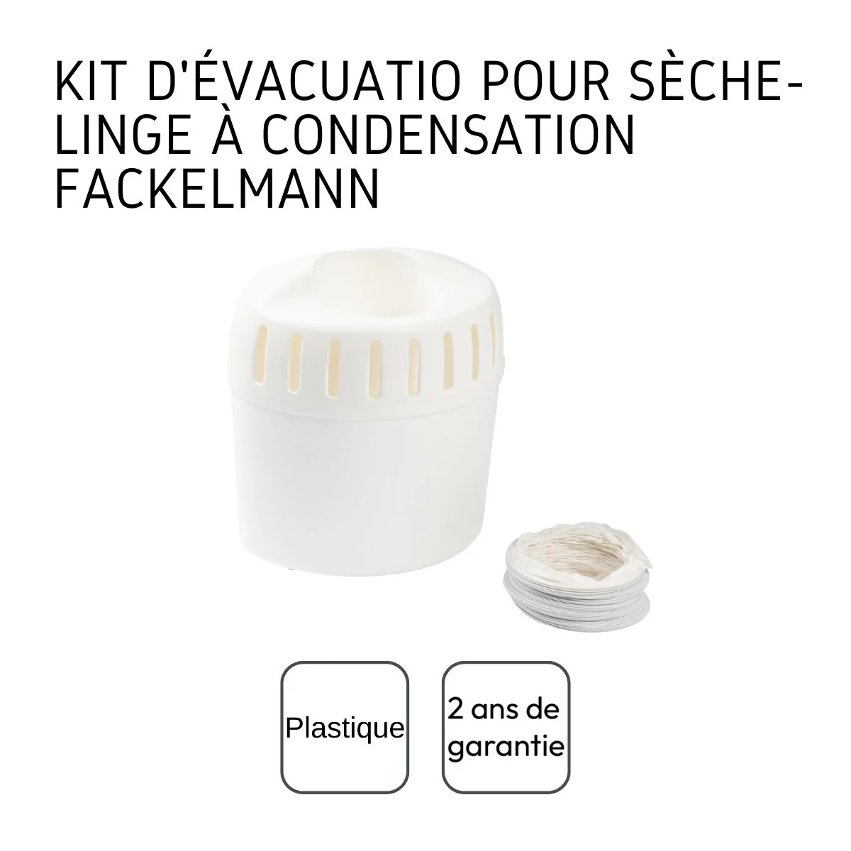Gaine d'évacuation extérieure pour sèche-linge à condensation Fackelmann - Image 4
