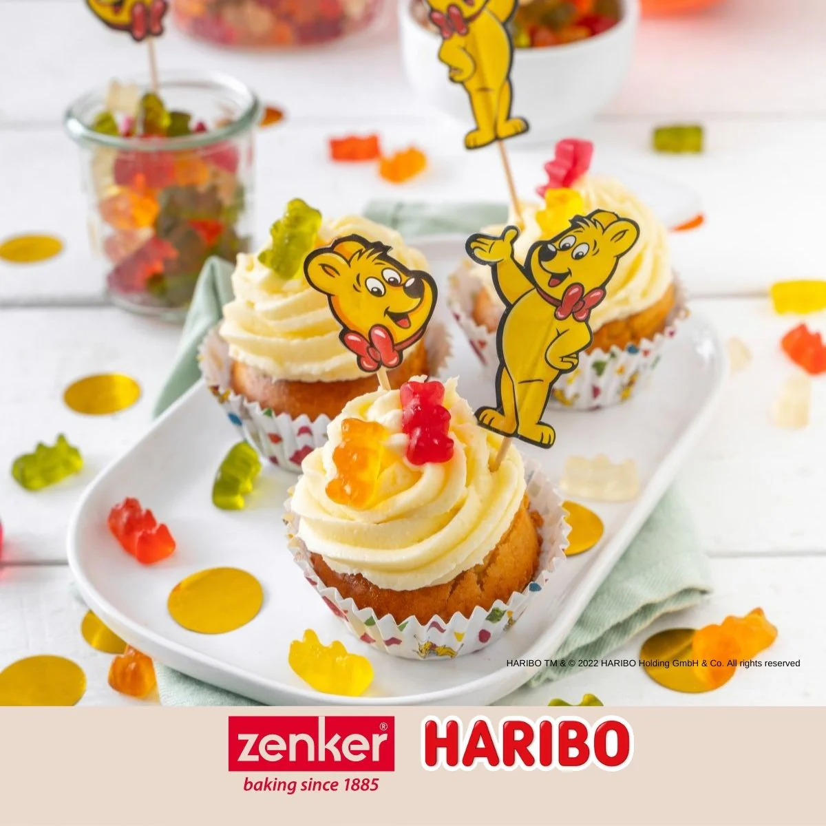 Lot de 50 moules à muffins en papier 6 cm Zenker Haribo - Image 5