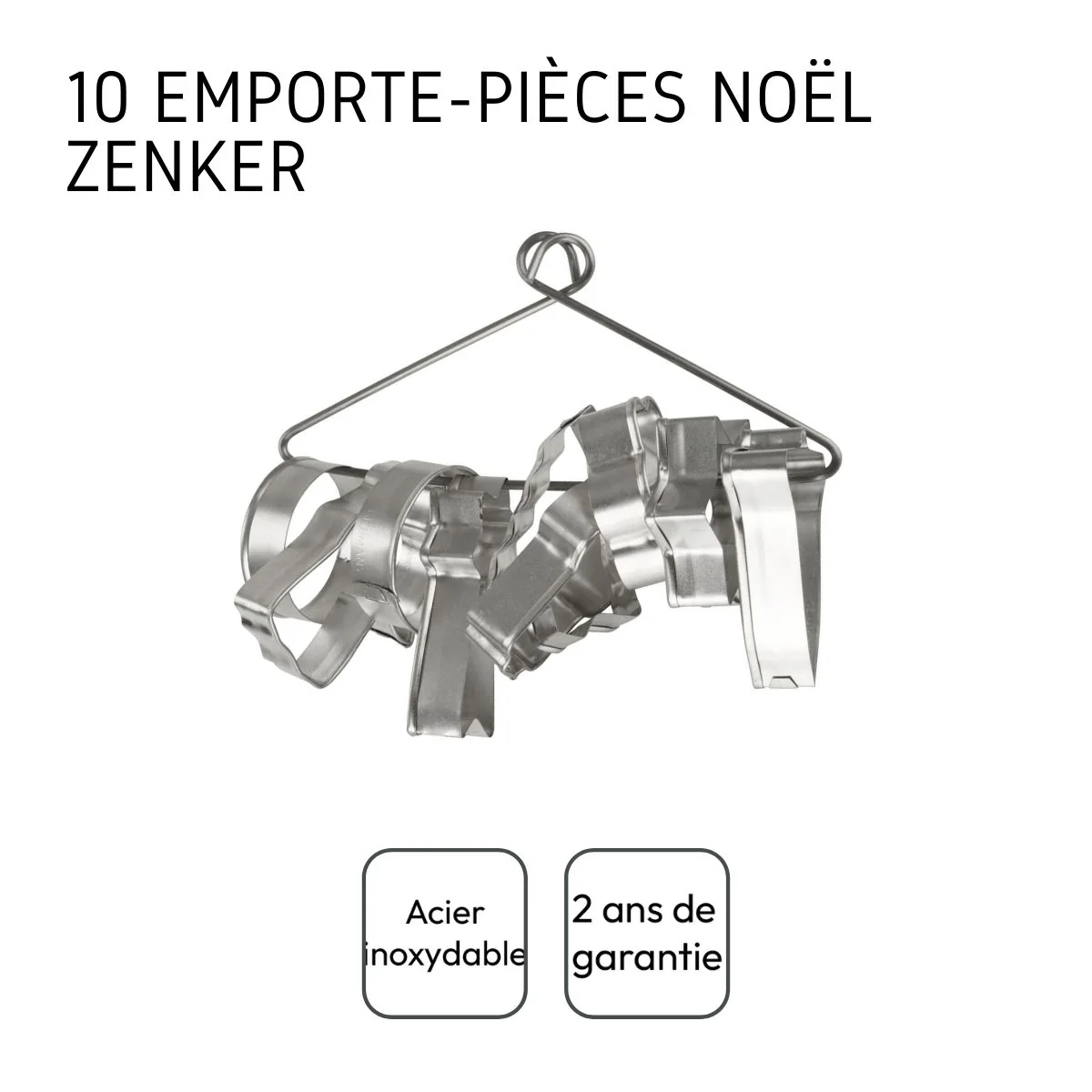 Lot de 10 emporte-pièces de Noël sur cintre Zenker Emporte-pièces - Image 4