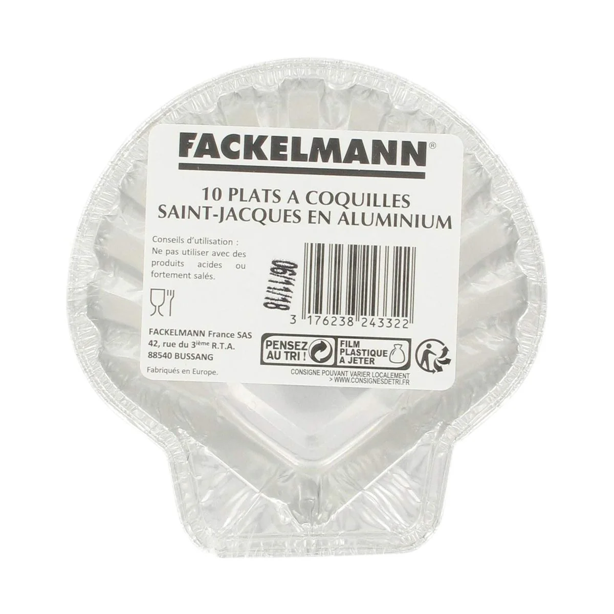 Lot de 10 plats à Saint-Jacques en aluminium  12,5 cm Fackelmann - Image 6