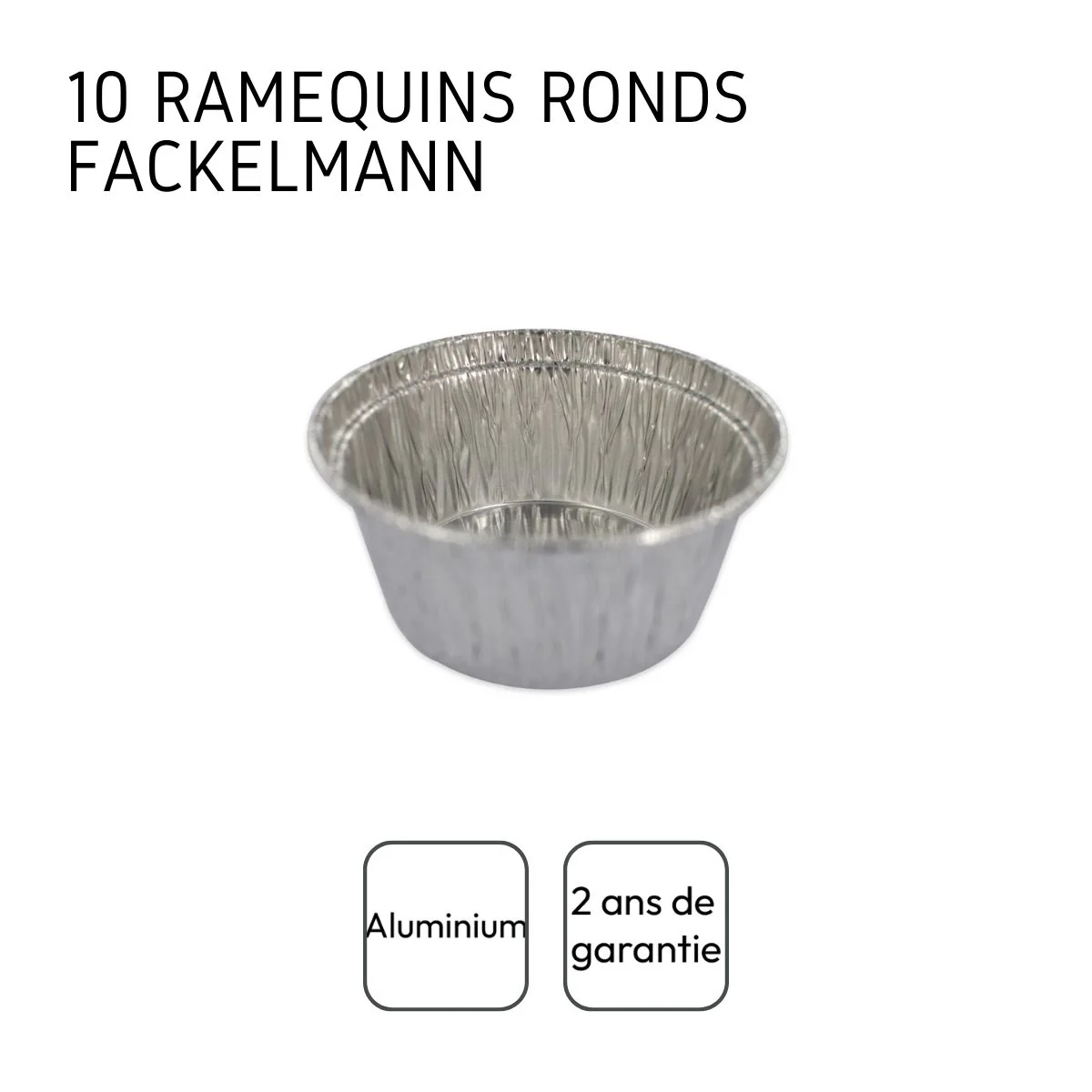 Lot de 10 ramequins en aluminium 4 x 9 cm Fackelmann - Image 4