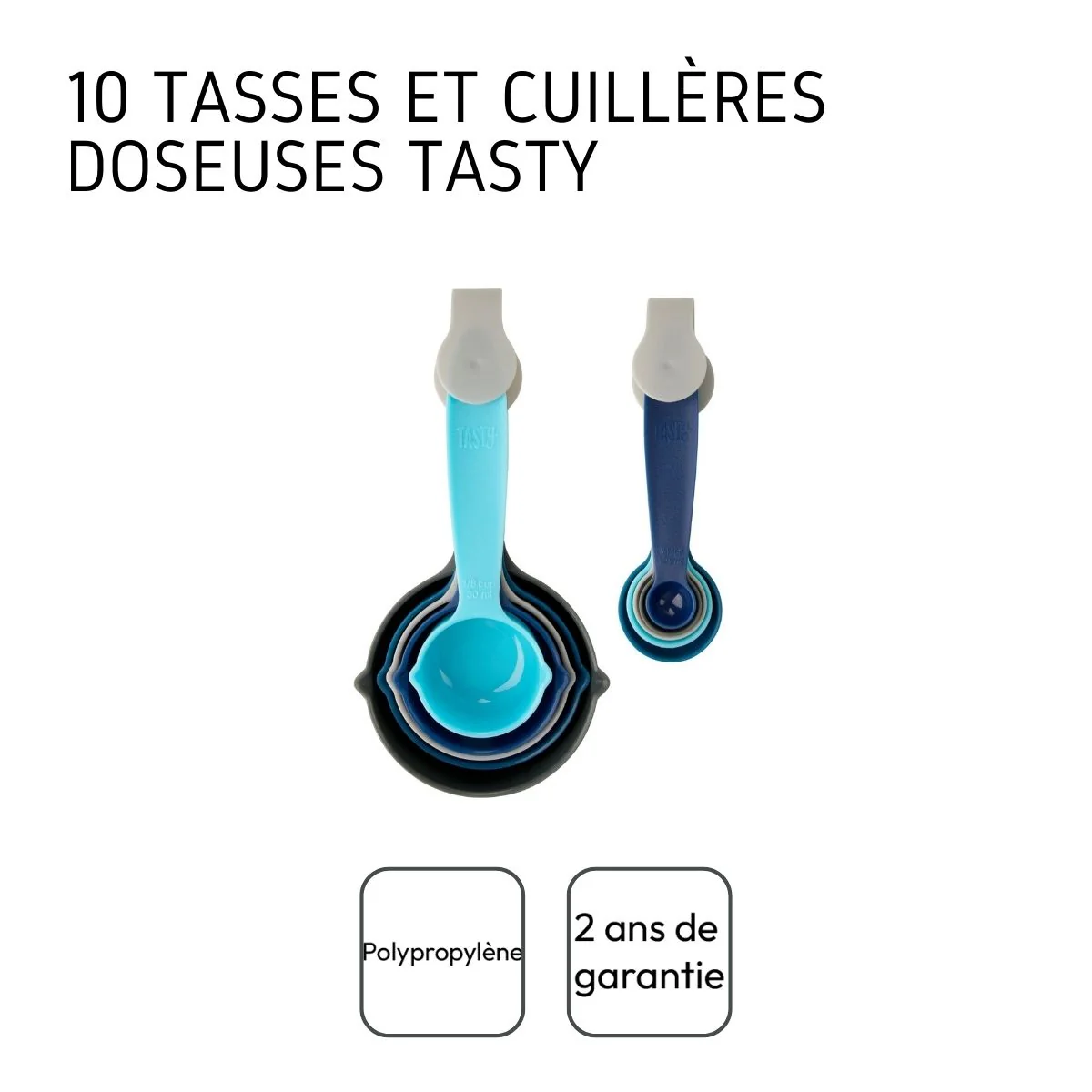Lot de 10 tasses et cuillères doseuses Tasty Core - Image 4