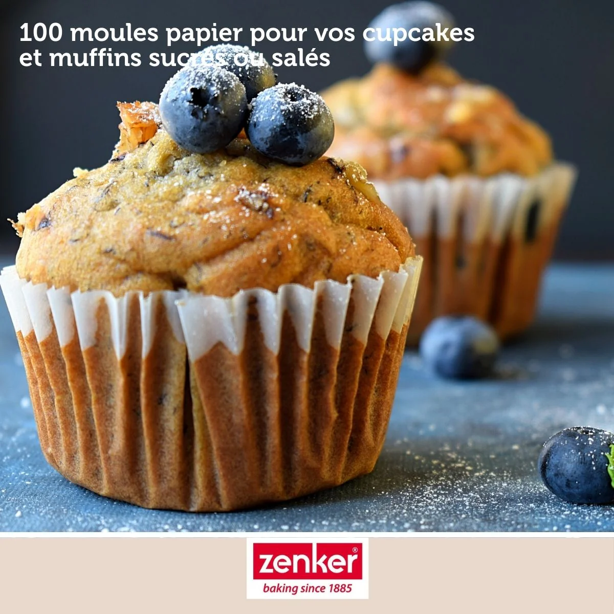 Lot de 100 moules à muffins en papier 5 cm Zenker Smart Pastry - Image 2