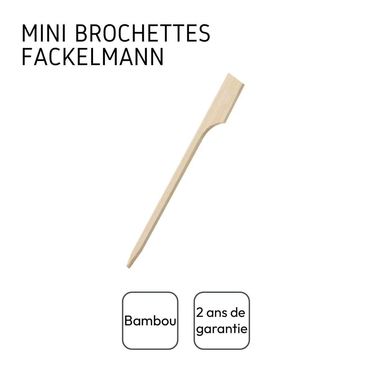 Lot de 100 pics à brochettes en bois 9 cm Fackelmann Wood Edition - Image 4