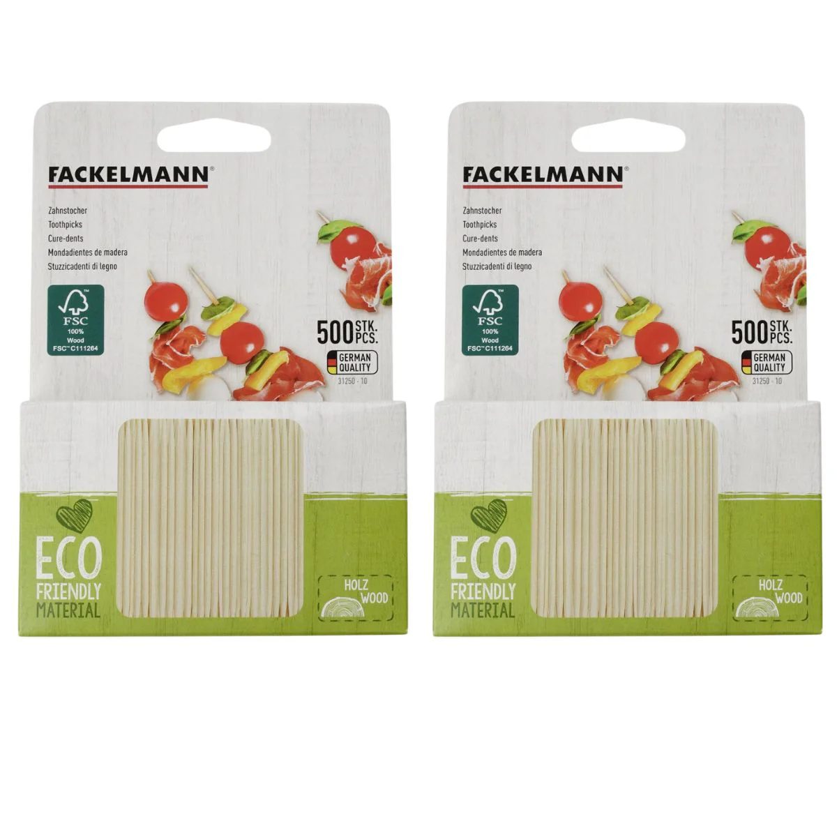 Lot de 1000 cure-dents Fackelmann Nature - Image 2