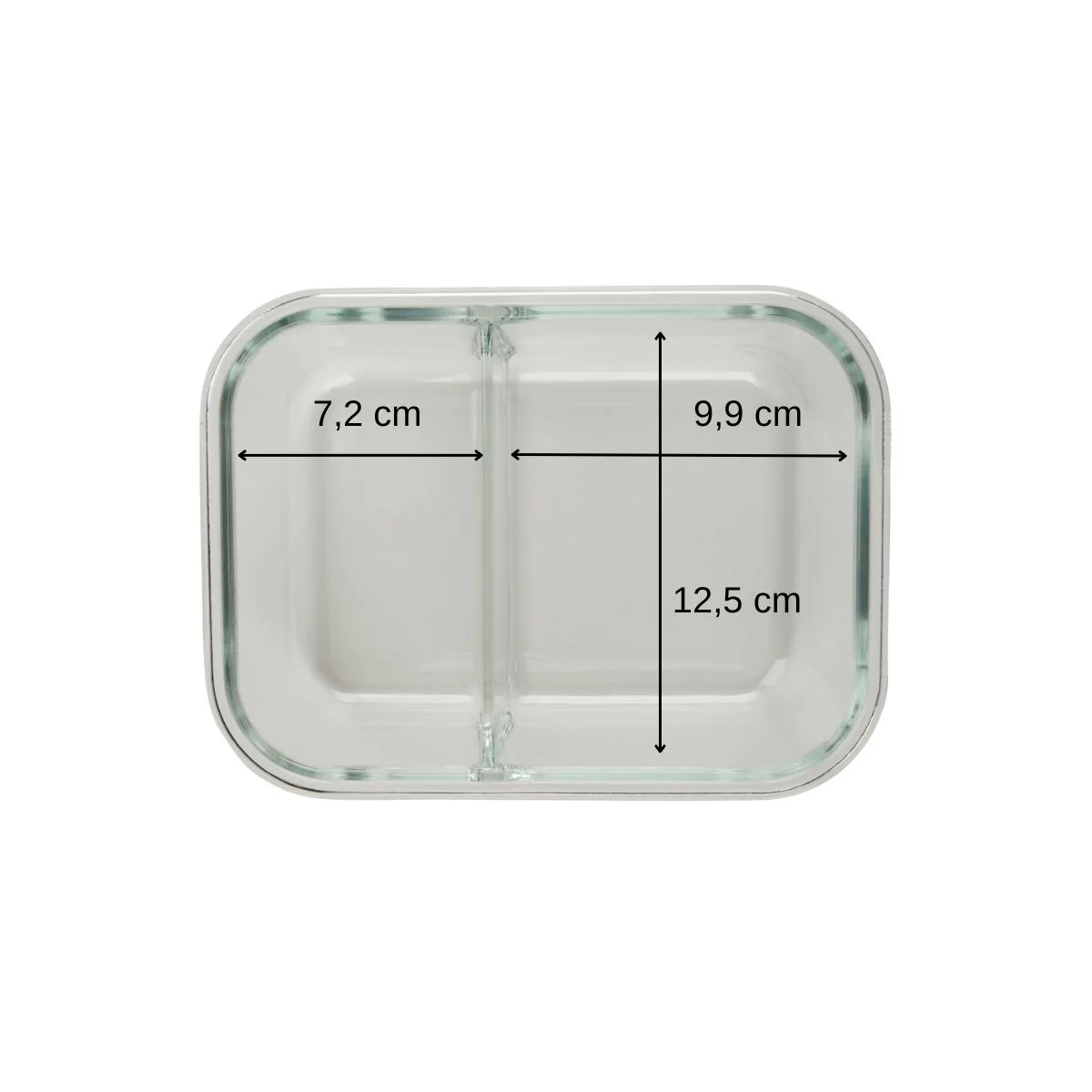 Lot de 2 boîtes à repas en verre avec deux compartiments 1000 ml Fackelmann Move - Image 2