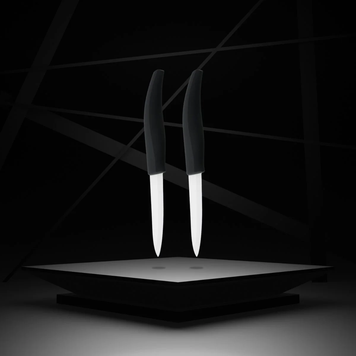 Lot de 2 couteaux de cuisine avec lame en céramique de 7,5 cm Nirosta Céramique - Image 4