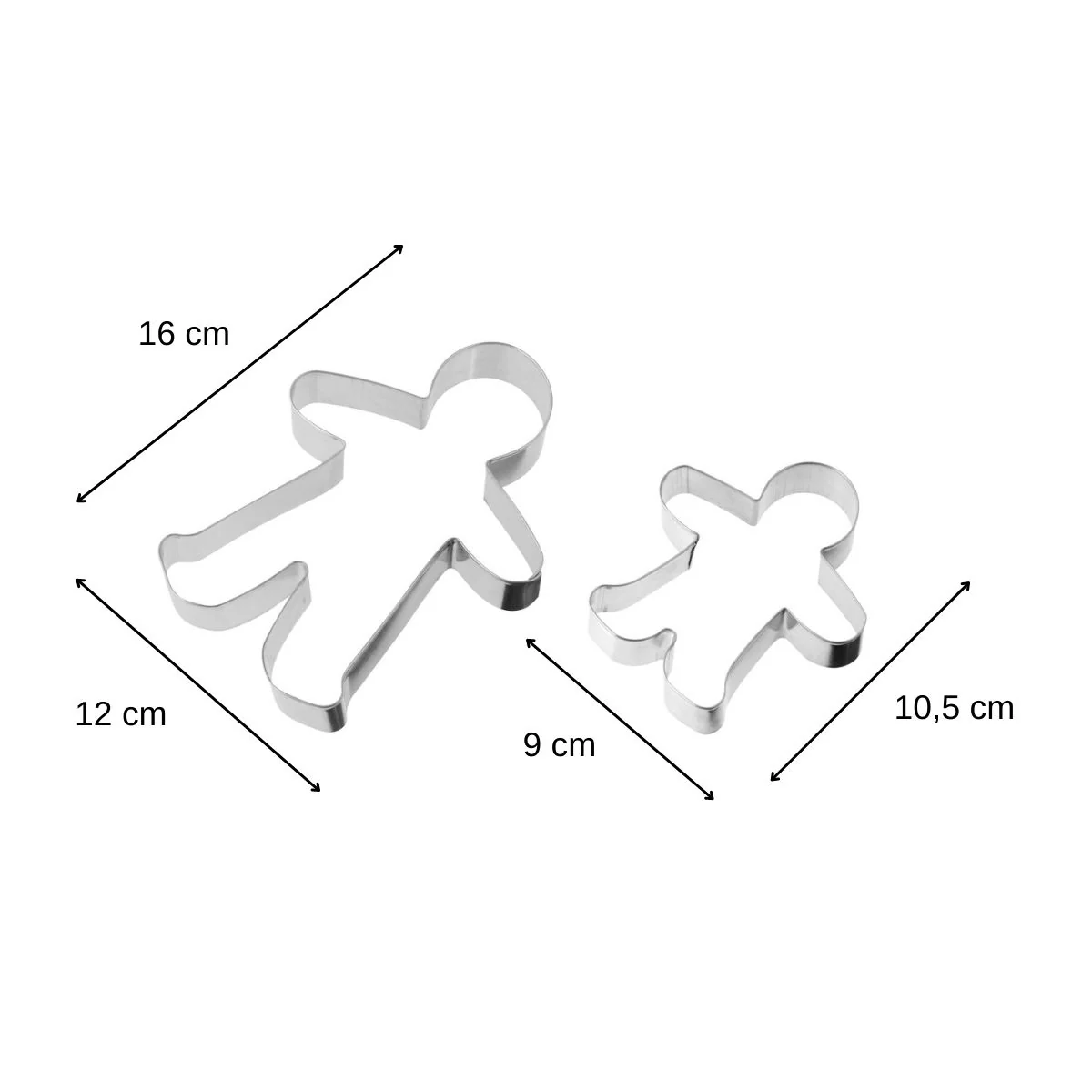 Lot de 2 emporte-pièces en forme de bonhomme en pain d'épices Zenker Emporte-pièces - Image 3