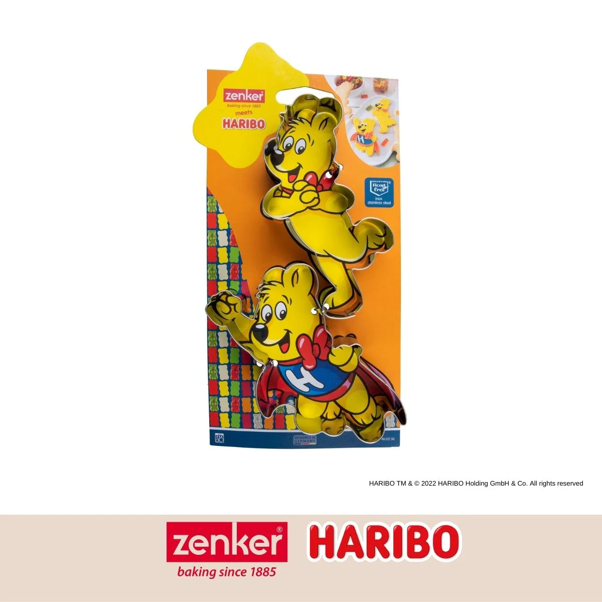 Lot de 2 emporte-pièces en inox motif ourson doré Zenker Haribo - Image 10
