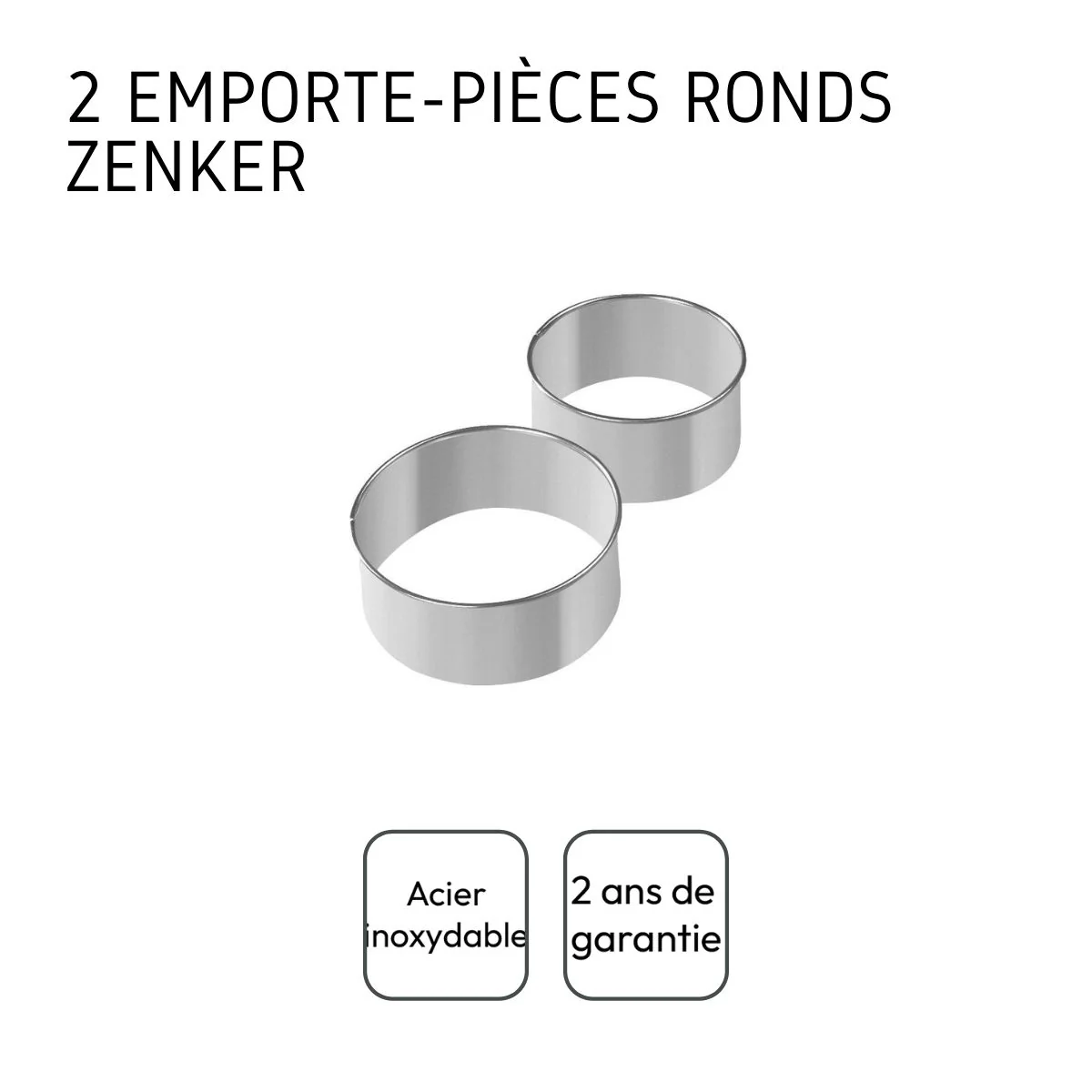 Lot de 2 emporte-pièces ronds pour beignet Zenker Emporte-pièces - Image 4