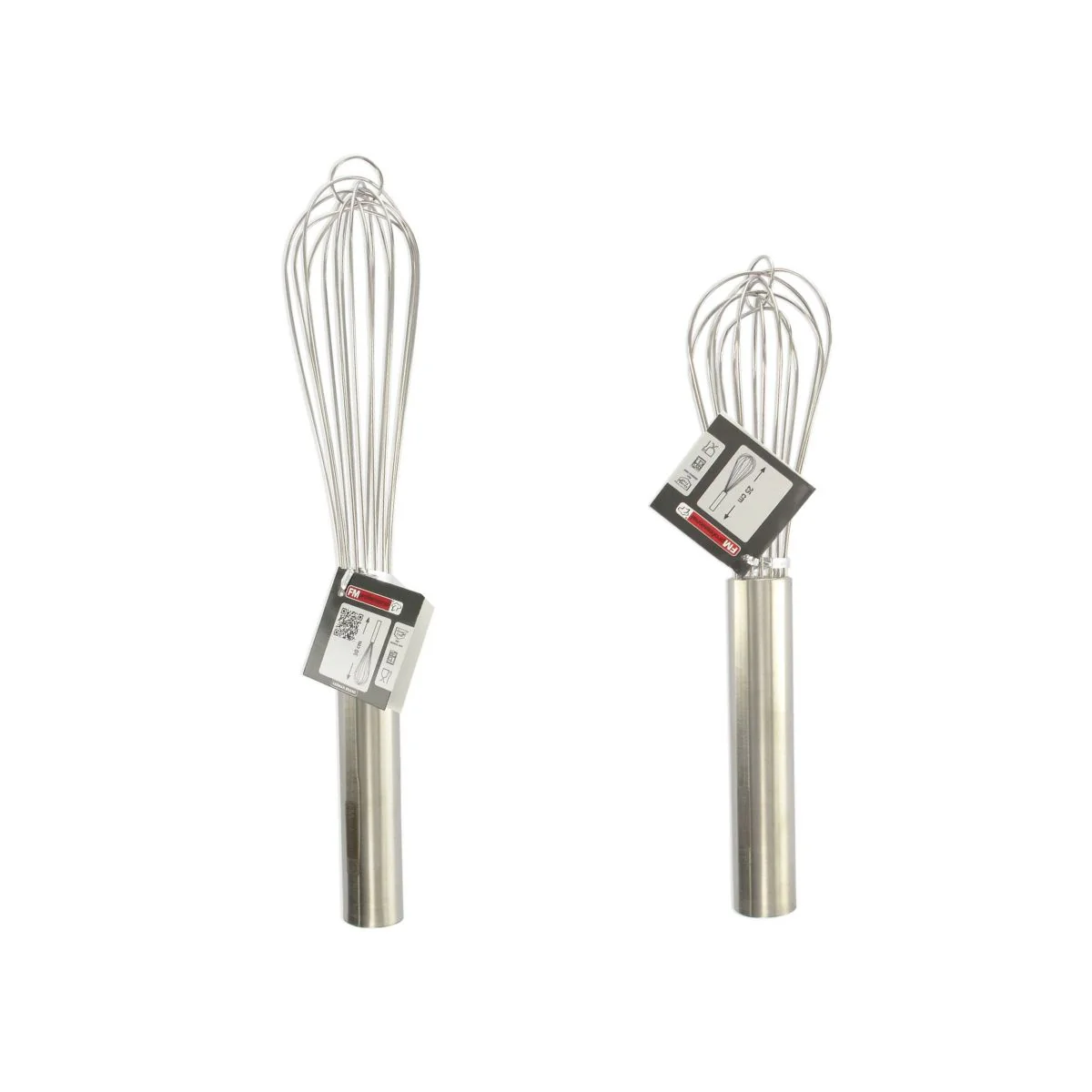 Lot de 2 fouets de cuisine ou de pâtisserie en inox 25 cm et 30 cm FM Professional Pâtisserie - Image 4