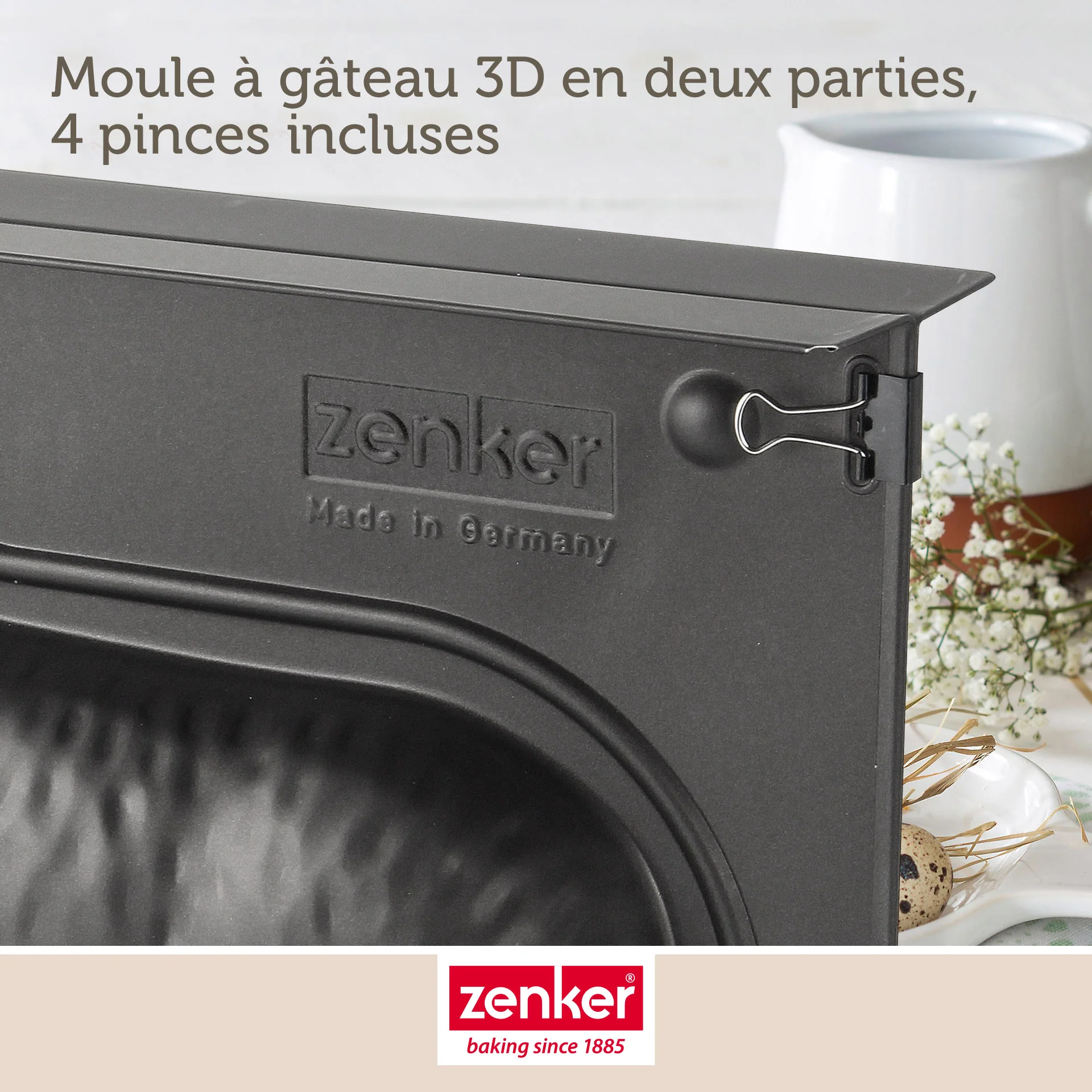 Lot de 2 moules à gâteaux 3D en forme d'agneau pascal 900 ml Zenker Special Season - Image 5