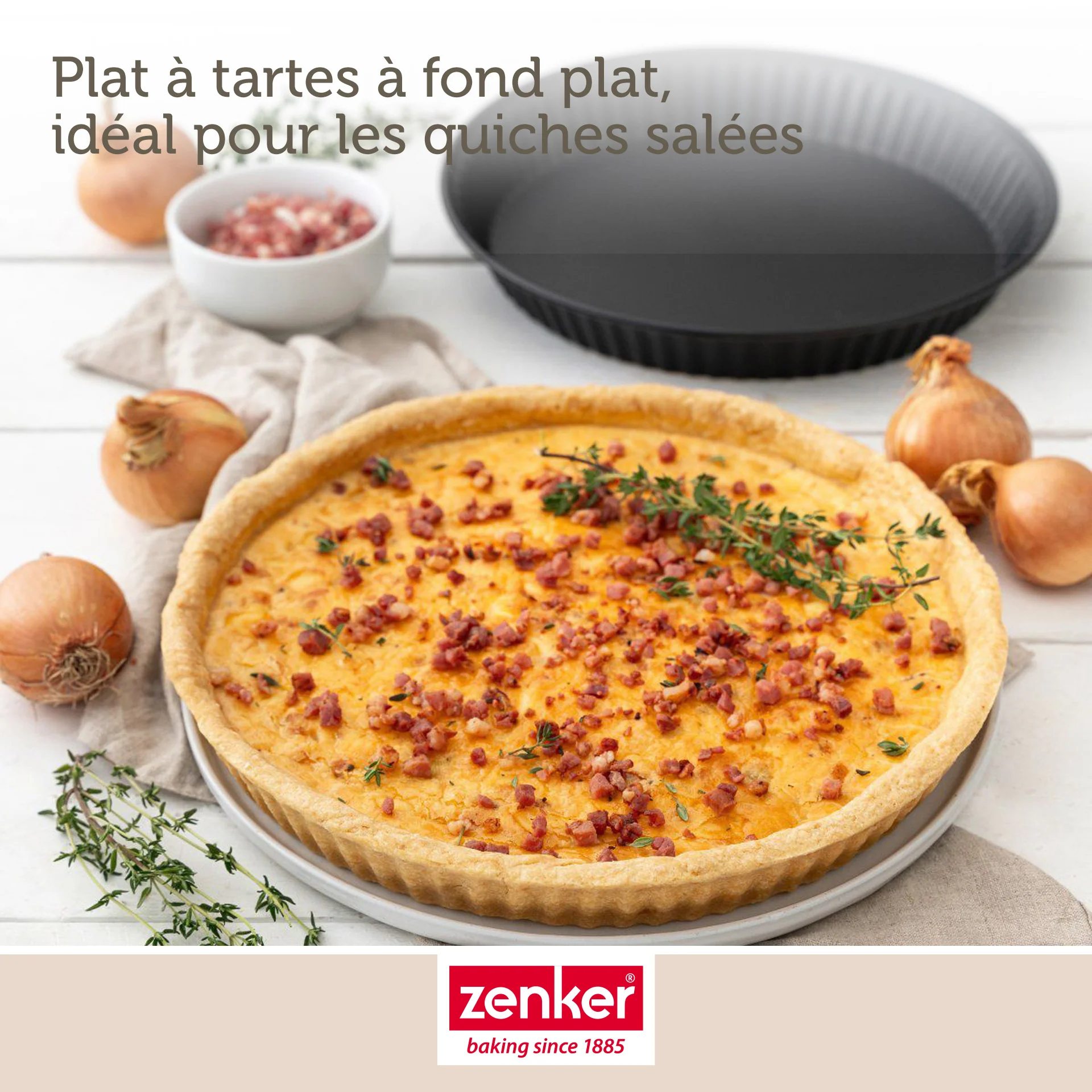 Lot de 2 moules à quiche lorraine 28 cm Zenker Spécial Countries - Image 2