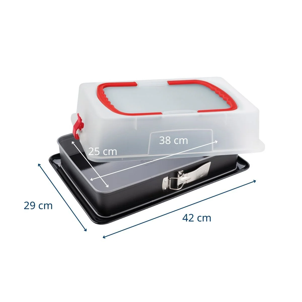 Lot de 2 moules à charnière rectangulaires avec couvercle de transport 42 x 29 cm Dr. Oetker Back-Idee Kreativ - Image 3