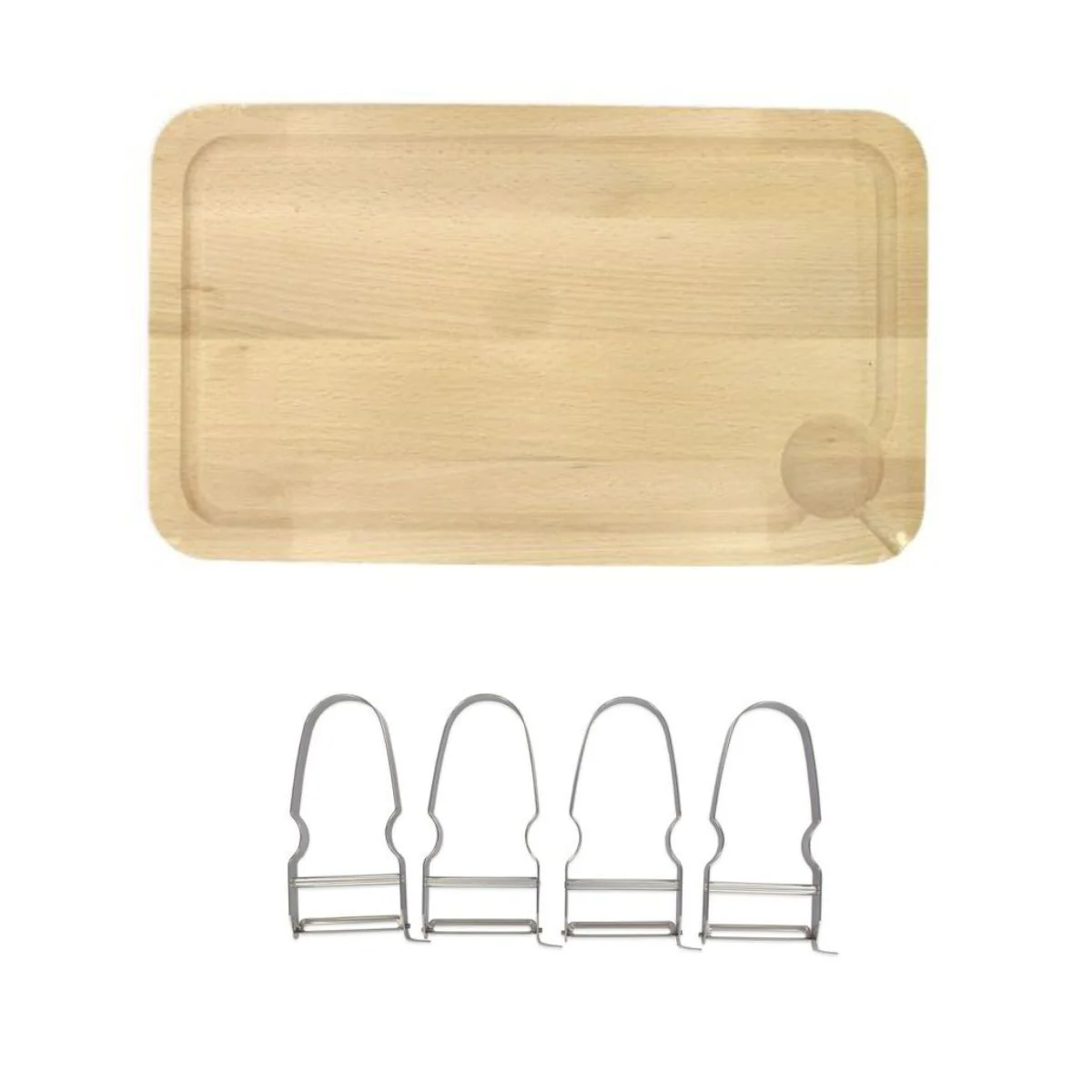 Lot de 2 Planches à découper et 4 éplucheurs à légumes FM Professional Gourmet édition