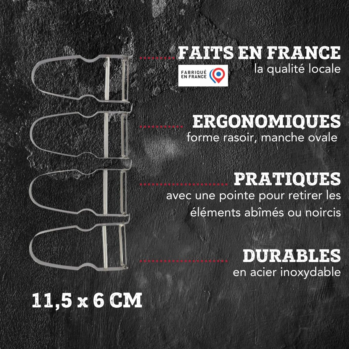 Lot de 2 Planches à découper et 4 éplucheurs à légumes FM Professional Gourmet édition - Image 4