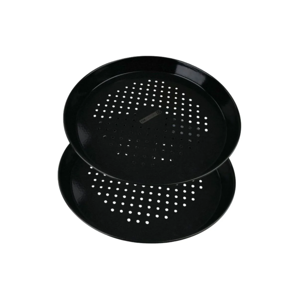Lot de 2 plaques à pizza perforées rondes, four et barbecue 32 cm FM Professional Barbecue