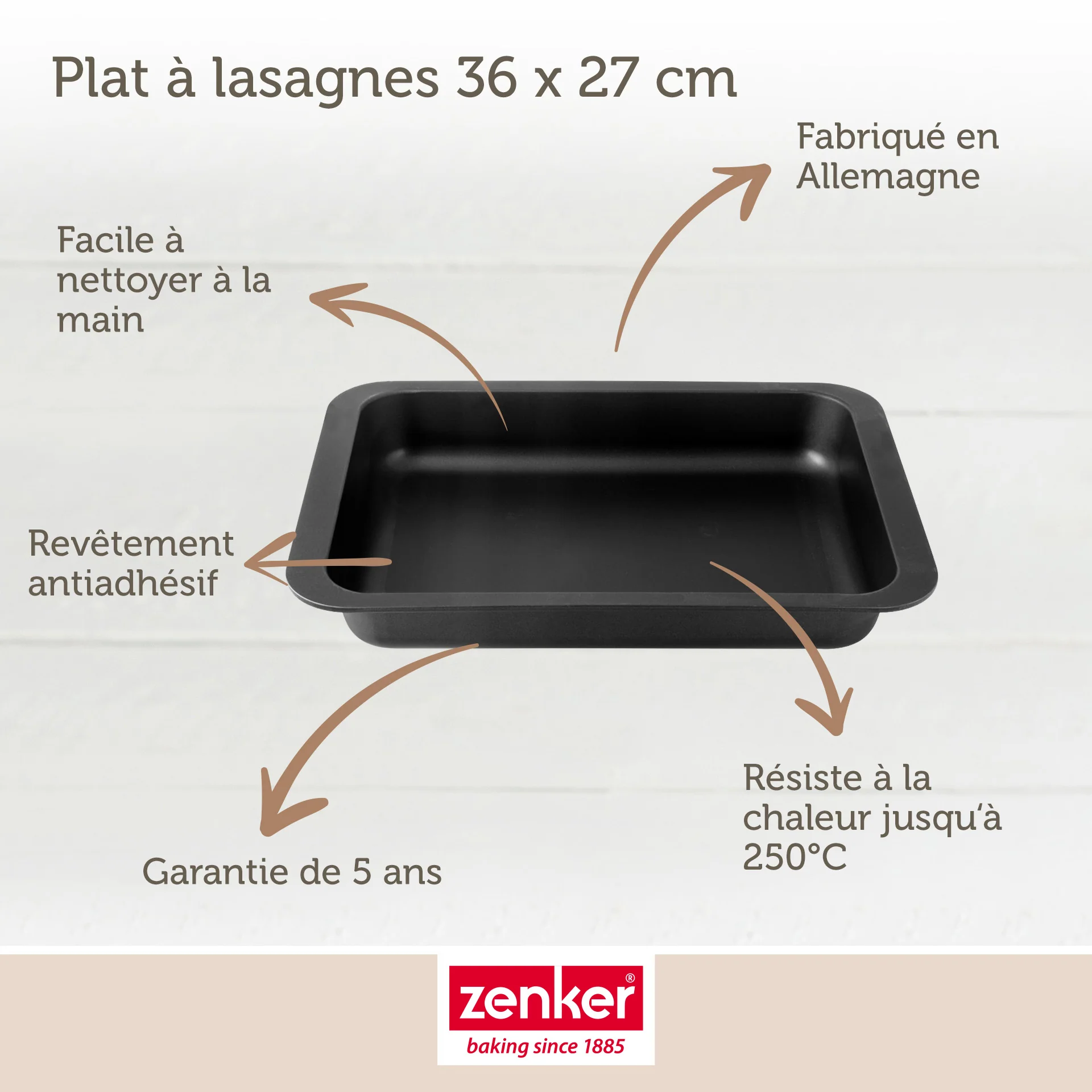 Lot de 2 plats à lasagnes maison 36 x 27 cm Zenker Spécial Countries - Image 3
