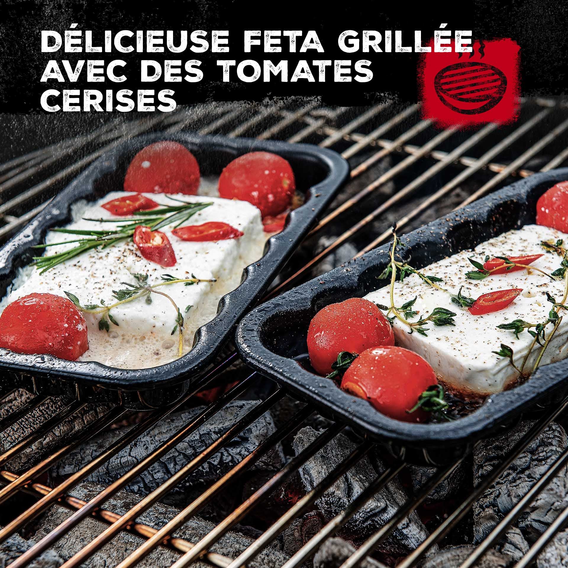 Lot de 2 plats de cuisson en acier émaillé 40 x 34 cm et 21 x 12 cm FM Professional Barbecue - Image 3