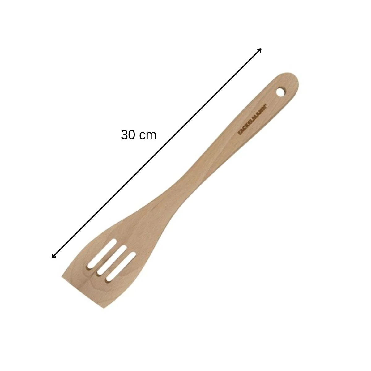 Lot de 3 ustensiles de cuisine en bois dont 2 spatules et une cuillère Fackelmann Nature - Image 5