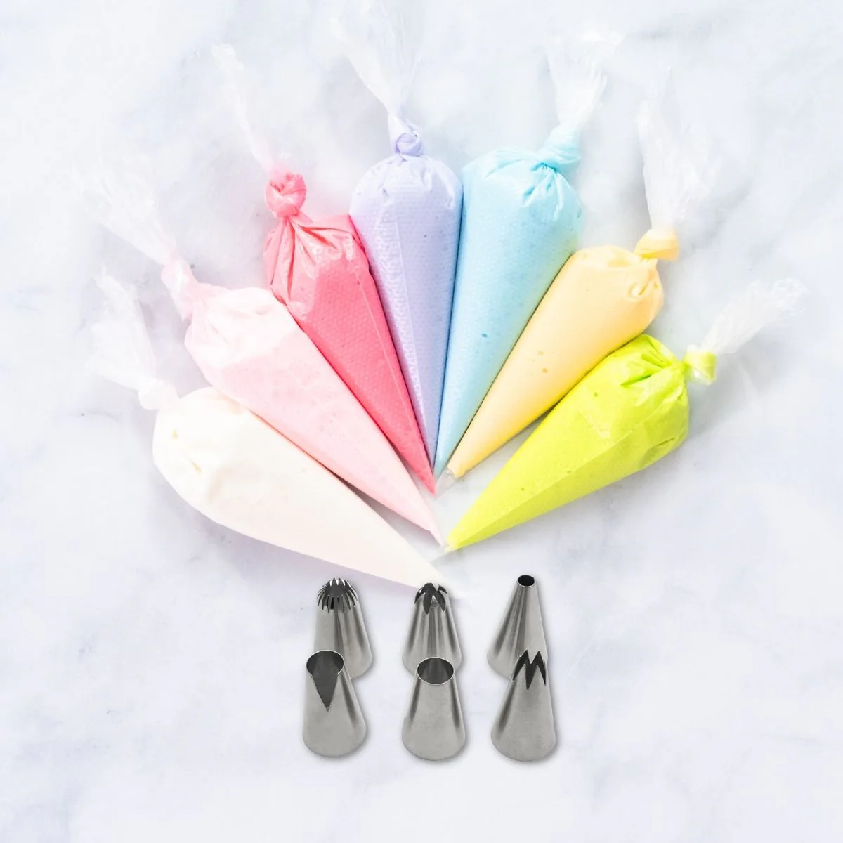 Lot de 20 poches à douilles plastique avec douilles inox et plastique 32 cm Zenker Smart Pastry - Image 2