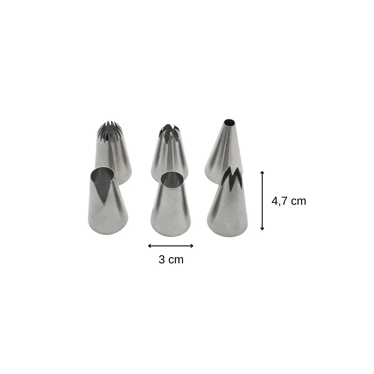 Lot de 20 poches à douilles plastique avec douilles inox et plastique 32 cm Zenker Smart Pastry - Image 3